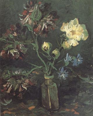 Vincent Van Gogh Vase with Myosotis and Peonies oil painting picture